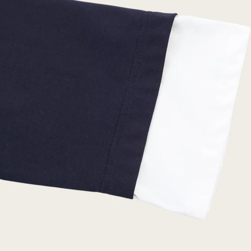 2026 Neuerscheinung Damen Faux-Zweiteiler Langarm-Sweatshirt mit Farbblock-Manschetten Elegant Lässig und Vielseitig – Detail 6