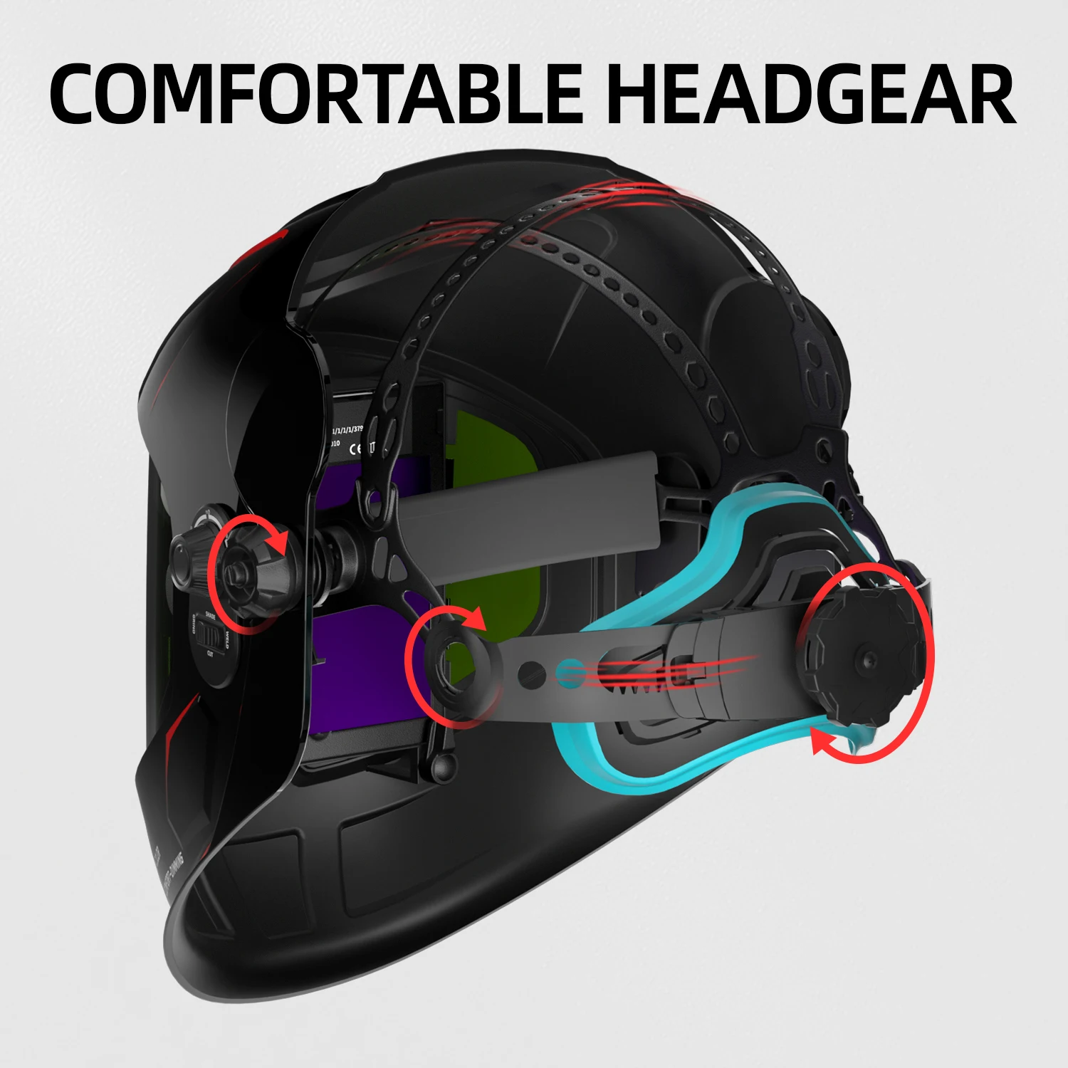 ANDELI Auto Darkening Welding Helmet with Side View 4 Arc Sensor Large Viewing True Color Solar Powered Welding Mask for TIG MIG