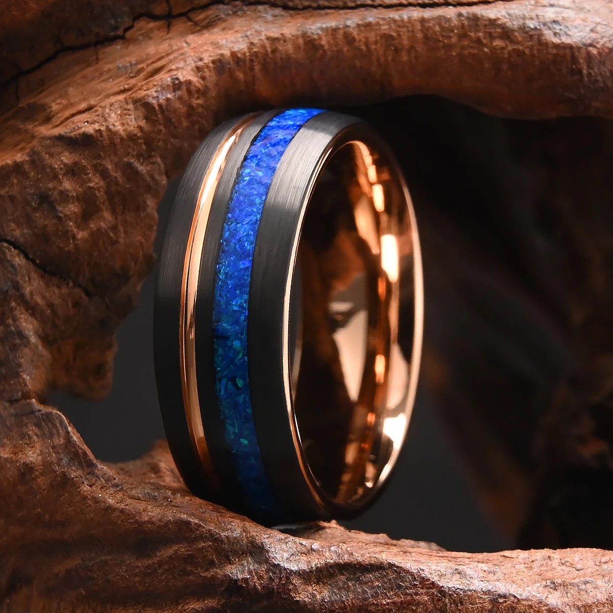 Tungsten Wedding Rings for Man Anillos Anillo Hombre Opal Luxury Jewelry Couples Ring Bague Bijoux Y2K Accessories Bague Homme