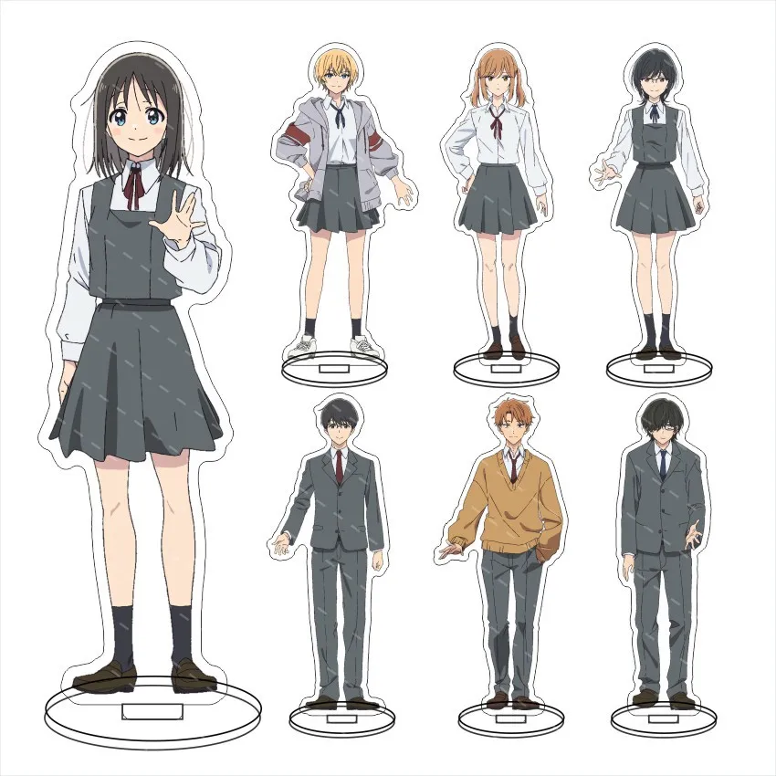 15cm Anime Hana wa Saku, Shura no Gotoku Flower and Asura Acrylic Stand Figure Display Cosplay Charm Collection Fans Gifts