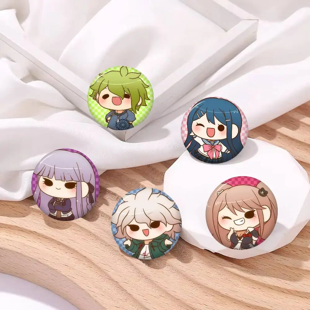 Kawaii Danganronpa Chibi   Soft Button Pin Funny Silly Gnarpy On A Skateboard Meme Badge Gamer Collection Gifts