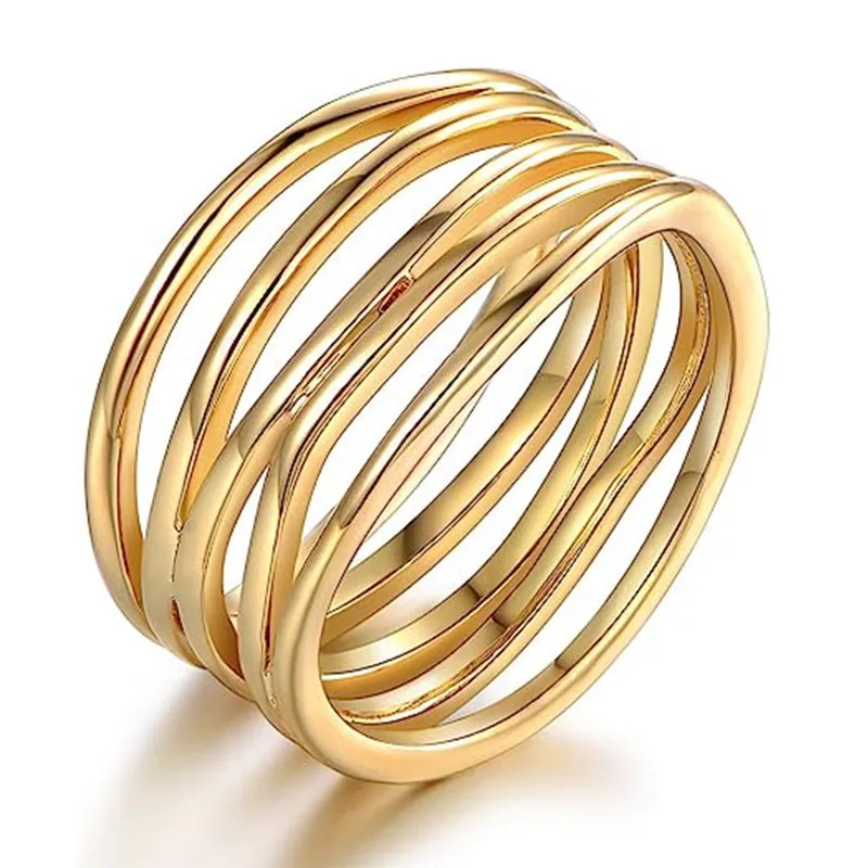 Women's 925 Sterling Silver Multi-layer Wedding Ring