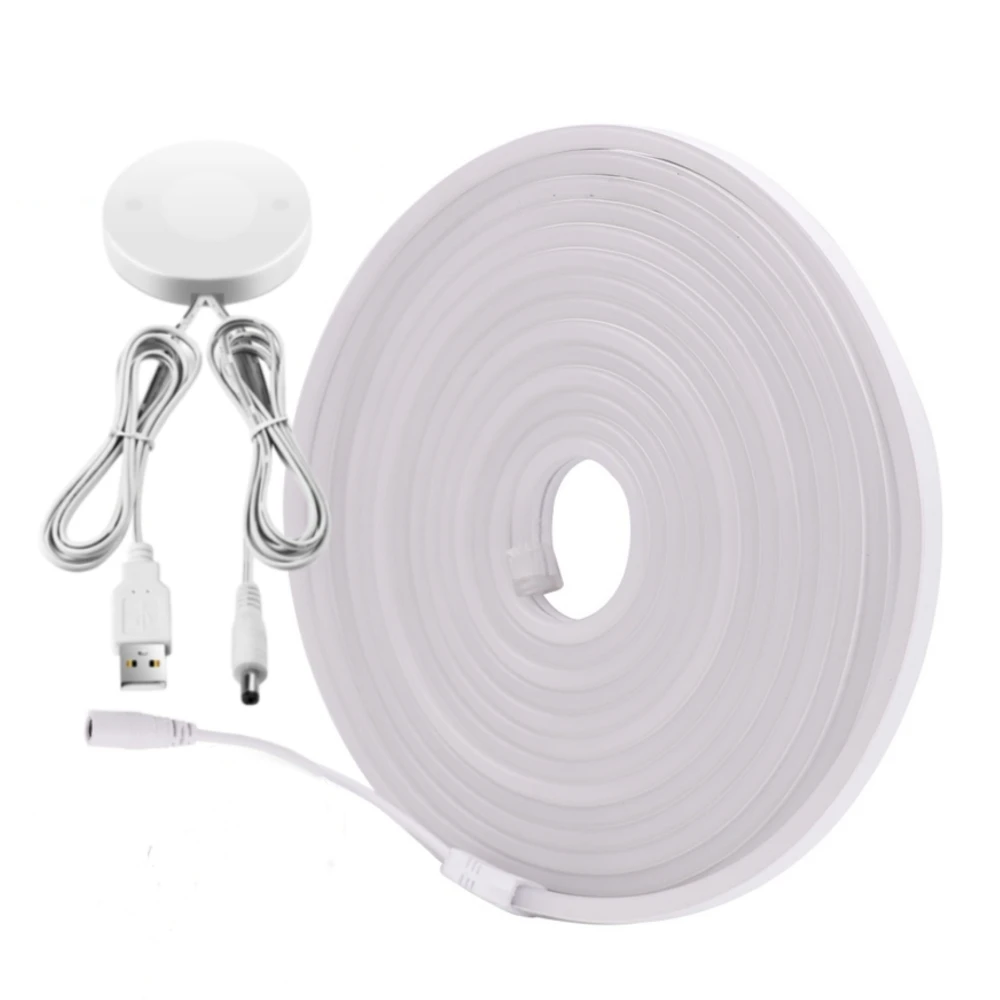 Hand Scan Touch Sensor Dimmable LED Strip Light Neon Sign 5V 12V Smart Penetrable Wood 6X12MM Kitchen Cabinet TV Backlight Lamp