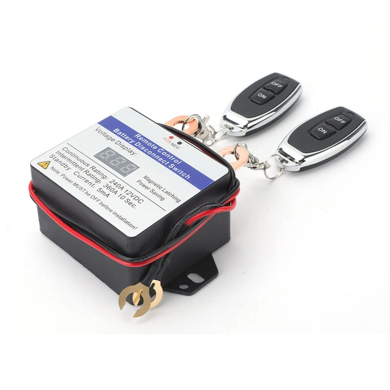 12V Remote Control Battery Switch Relay 240A360A Battery Disconnect Cut Off Isolator Switch Anti-Theft with Remote ControlSwitch