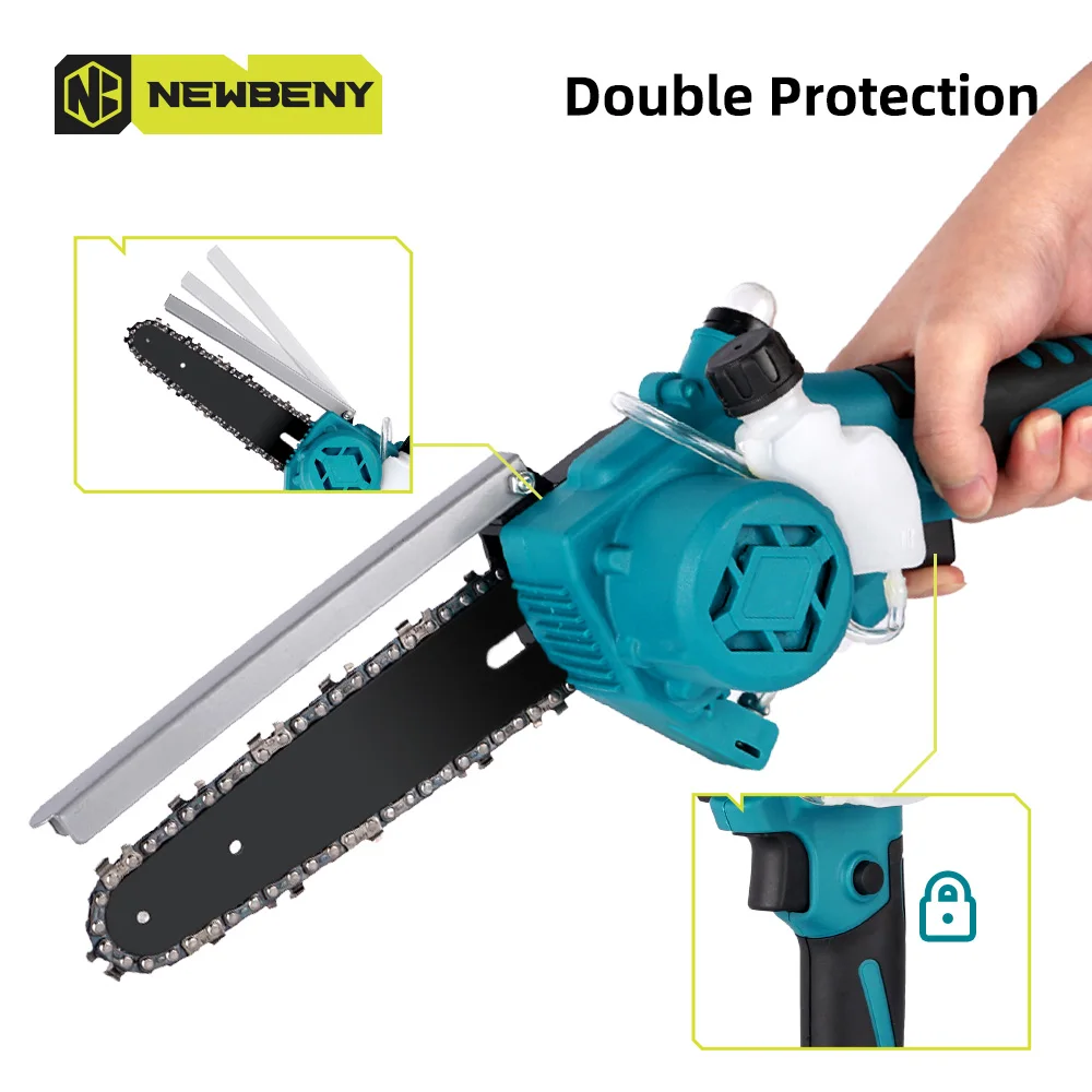 6 Inch Brushless Electric Chain Saw Cordless Rechargeable Woodworking Garden Cutting Power Tool For Makita 18V Battery