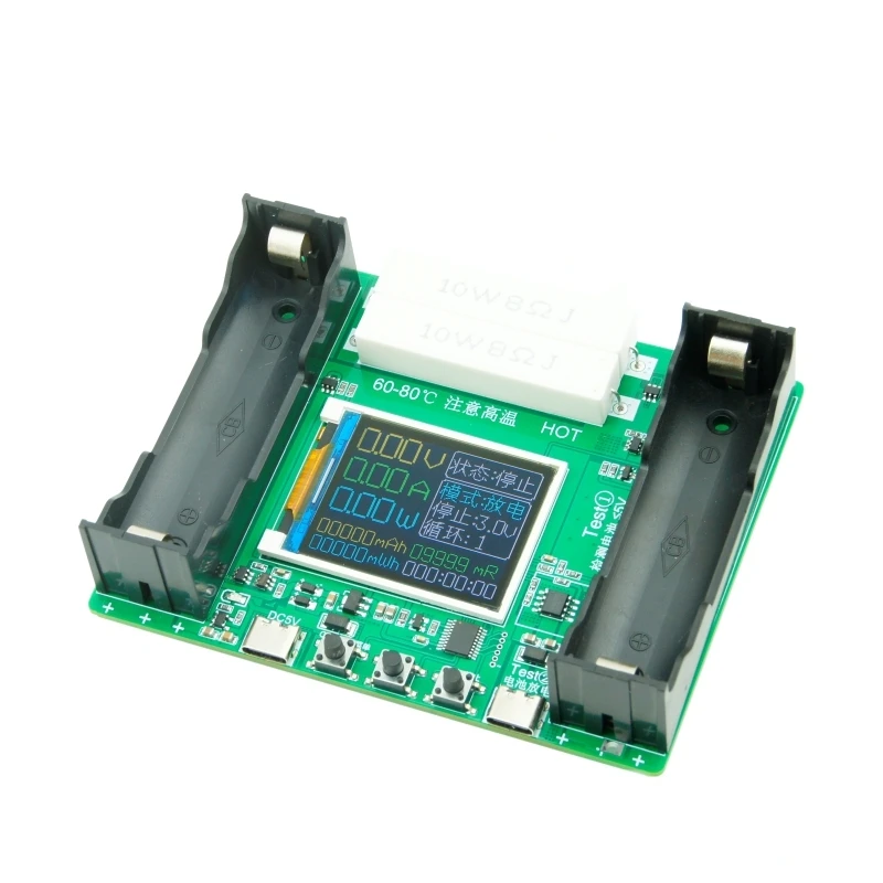 18650 Type-C LCD 4/1 قناة عرض اختبار قدرة البطارية MAh ليثيوم وحدة كشف البطارية الرقمية لاختبار البطارية #3