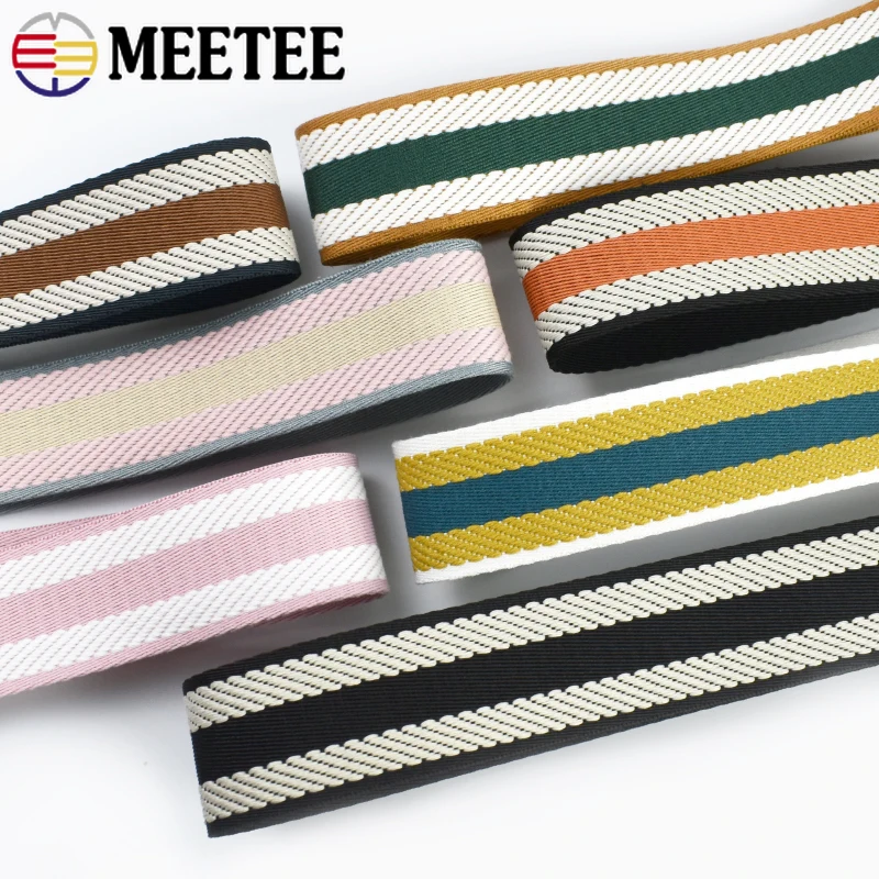 

1-5M Meetee 38mm Webbing Strap Lace for DIY Belt Sling Bias Binding Decorative Ribbon Band Bag Straps Garment Sewing Accessories