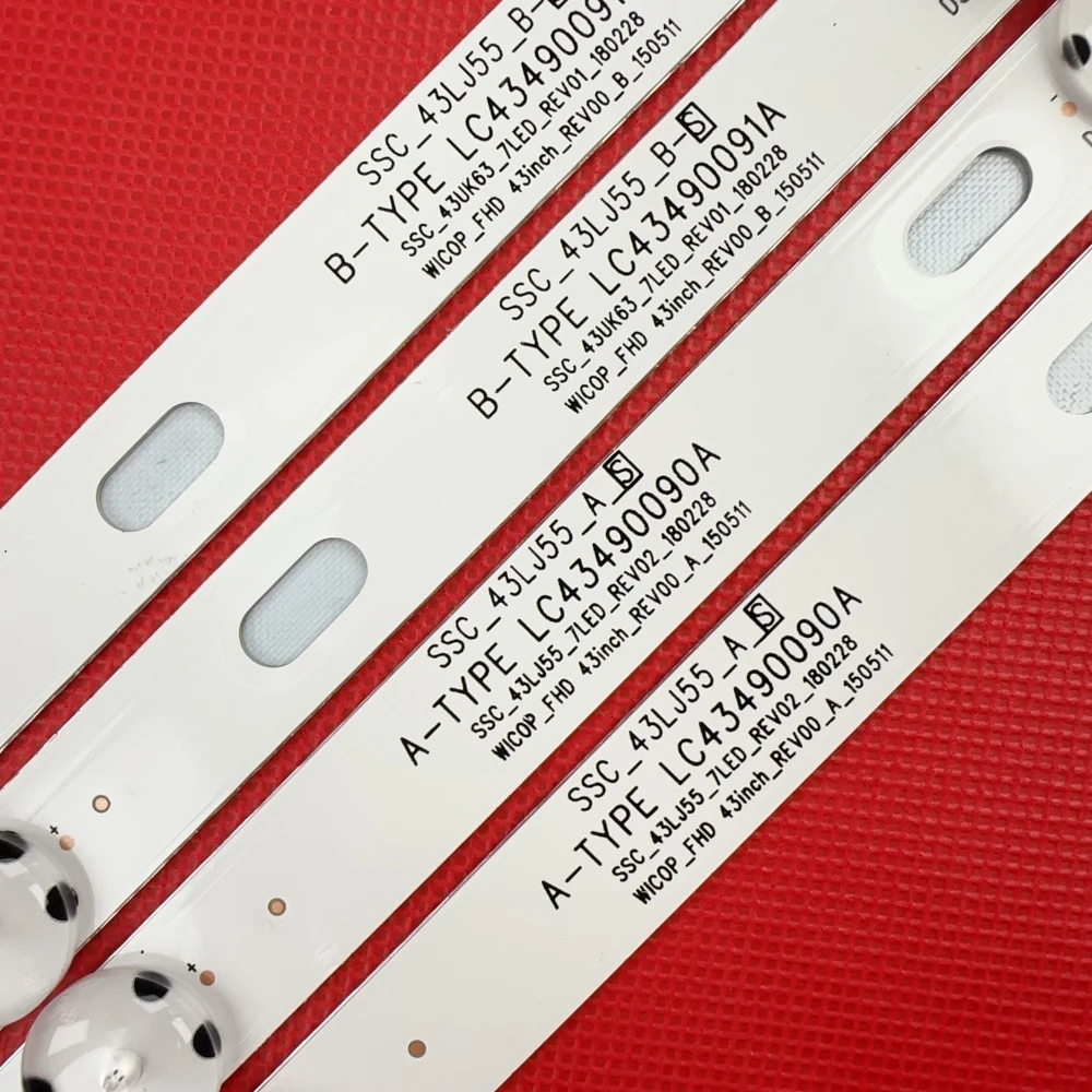 Striscia LED Per 43UJ635V 43UK6300PLB 43UJ651V 43UJ634V 43UJ630V 43UJ561V 43UJ655V LC 43490059 Un LC 43490058 Un 43UK6470PLC