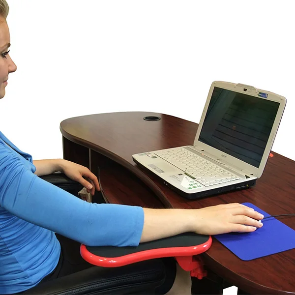 

Ergonomic Wrist Pad Computer Armrest Adjustable Support Desk Extender Premium Material Surface Extra Comfort 180 Degree Ball