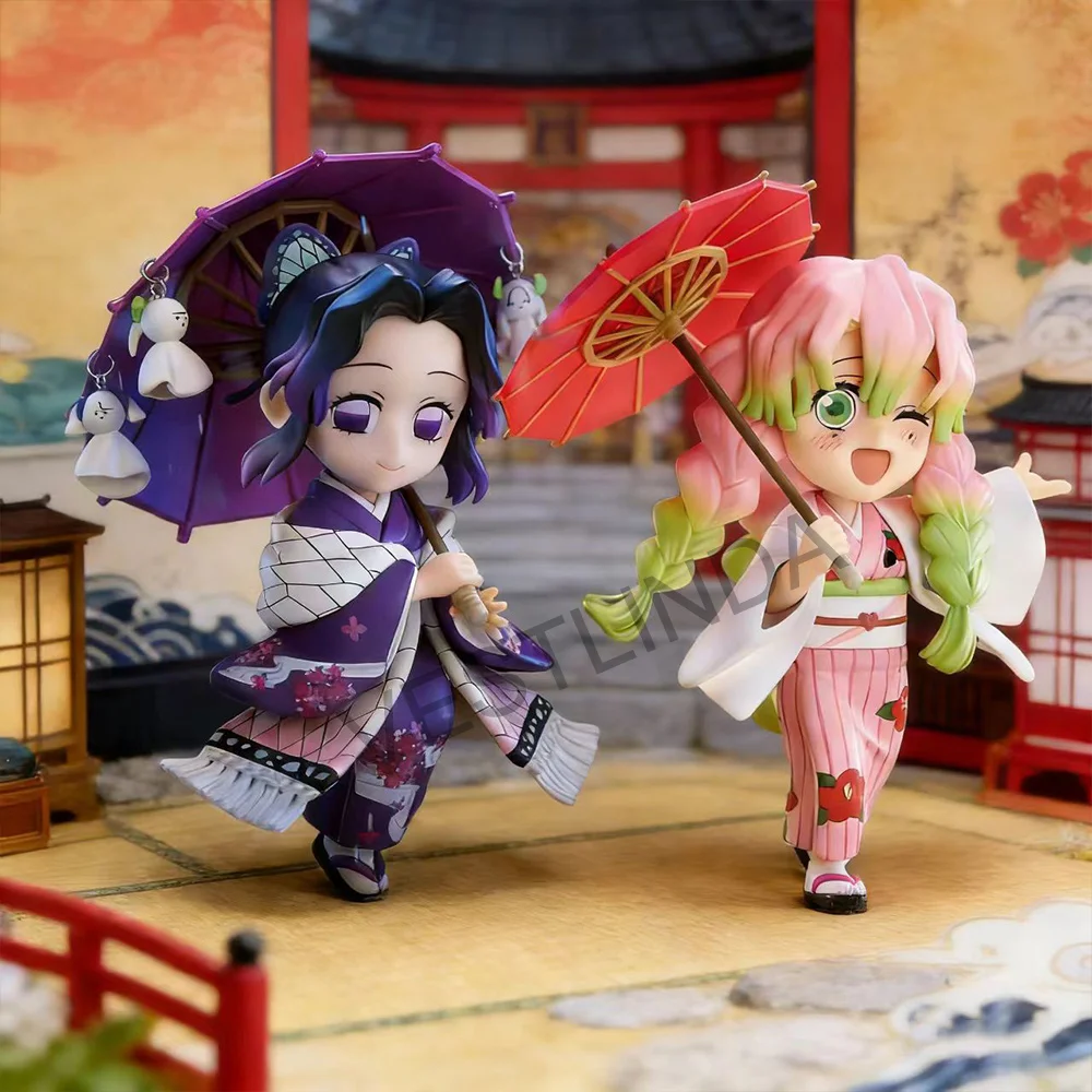 1/12PCS Demon Slayer Blind Box Q Version Plum Rain Series Muñecos Decoración de Escritorio Colección de Periféricos de Anime Humanoide Articulados