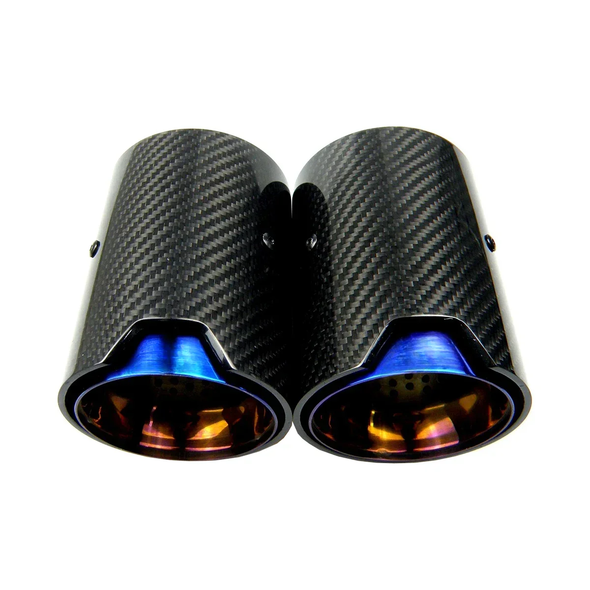 1 Piece Burnt Blue Carbon Fiber Exhaust Tip Muffler For BMW M Performance exhaust pipe M2 F87 M3 F80 M4 F82 F83 M5 F10 M6 F12