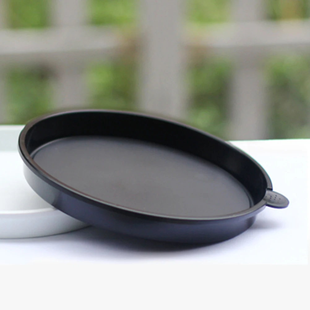 

10pcs Succulent Plant Pot Tray Bonsai Flower Saucer White Plastic Deep Slot Water Resistant Handle Design for Container Plants