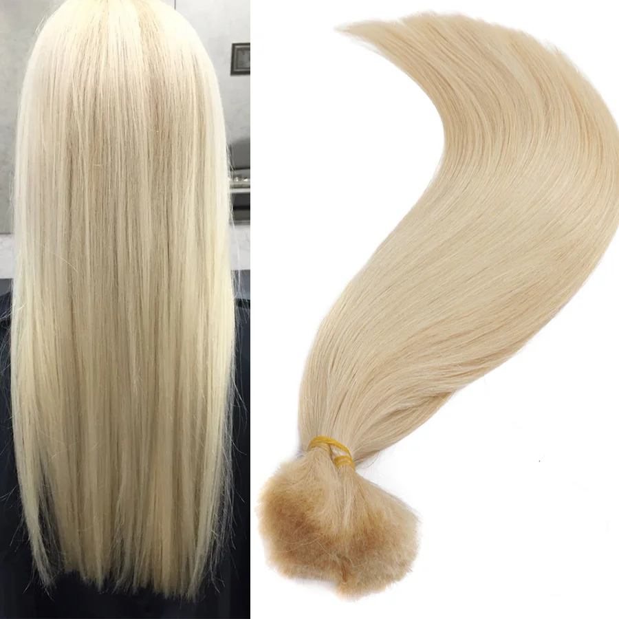 Straight Bulk Raw Human Hair For Braiding Bundles 100g No Wefts 100% Natural Viatnames Remy Bulk Human Hair Extensions For Salon