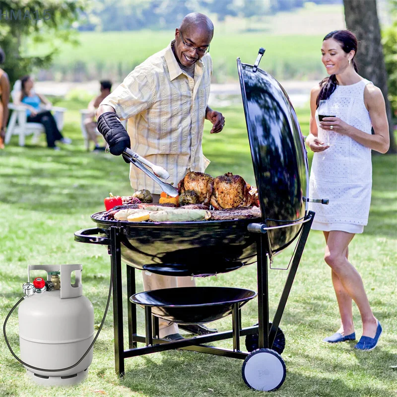 

[EL]4ft High Pressure Propane Hose Regulator, 0-30 PSI Adjustable Regulator With QCC-1 Type Hose