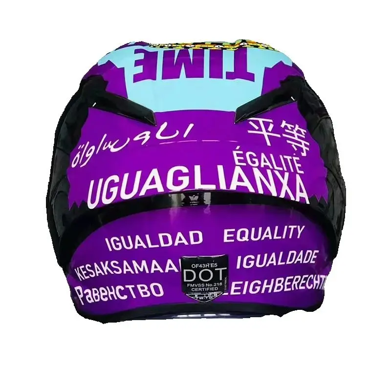 Scooter Motocross Casco de alerón grande Casco de motocicleta de cara completa Casco DOT aprobado temporada de verano Casco de igualdad