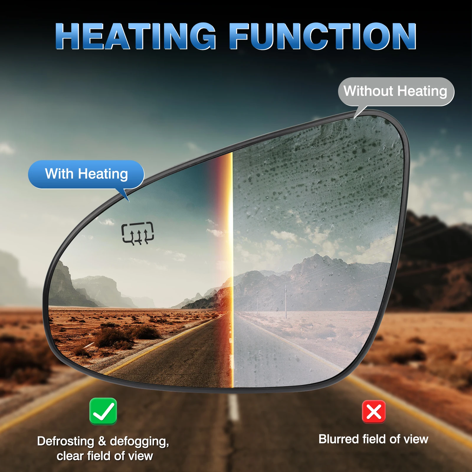 Left Right Side Rearview Wing Mirror Glass for Toyota Corolla 2014–2019 US Model Heated Side Mirror Glass Left Hand Drive