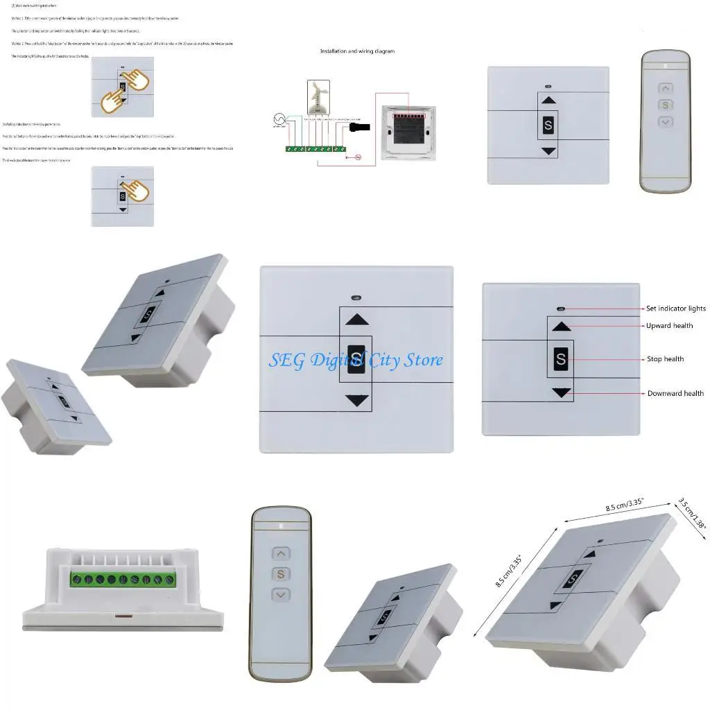 

U75B 433Mhz Remote Control 433MHz Car Garage Door Gate Opener Controller Receiver