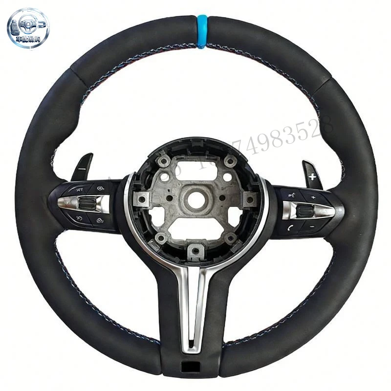 Suitable for BMW leather steering wheels, universal for F chassis models, breathable and non-slip, with multi-function buttons