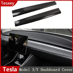 Dashboard Trim Strip Cover For Tesla Model 3 2017-2023 Model Y 2021-2024 ABS Materiel Center Console Decoration