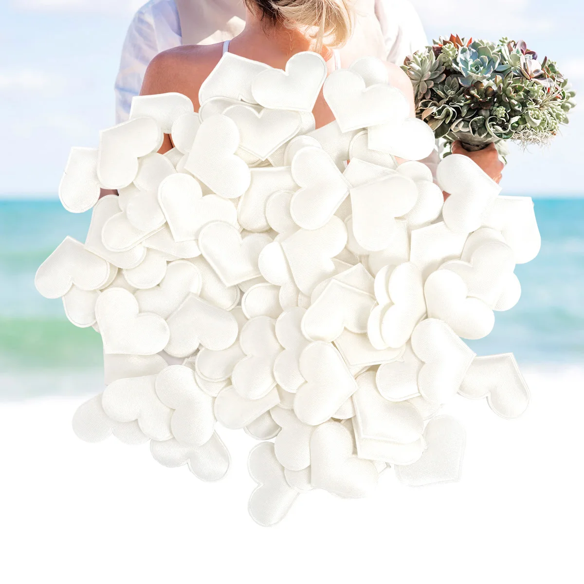 

600 Pcs Artificial Sponge Heart Petals Wedding Decor Confetti Premium Quality Reusable Valentine Engagement Prom
