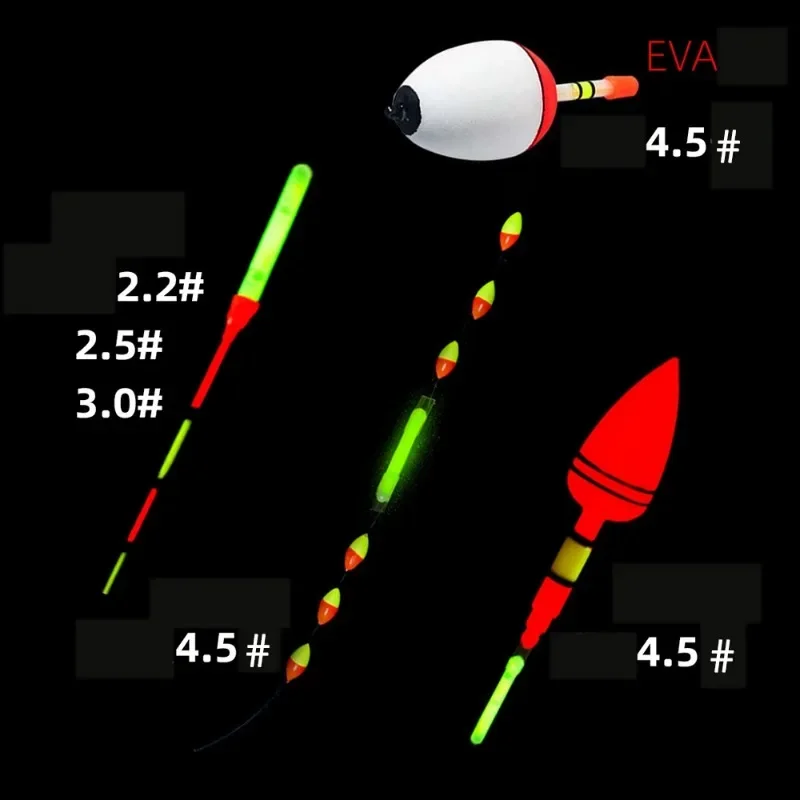 50Pcs Luminous Fishing Float 2.2mm 2.5mm 3mm 3.5mm 4mm 4.5mm Fluorescent Lightstick Light Night Float Rod Lights Dark Glow Stick
