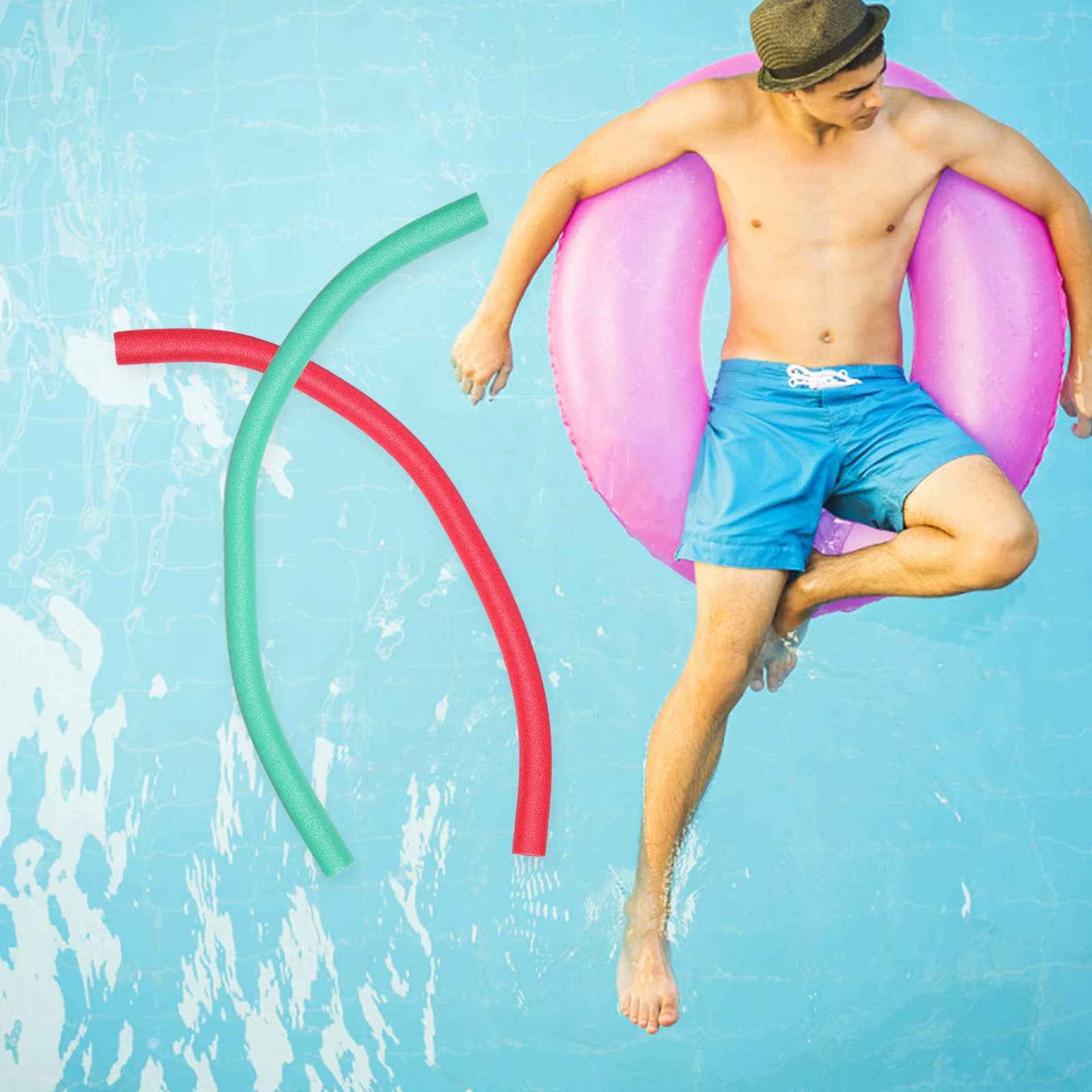 Nouilles en mousse pour piscine, 4 pièces, bâtons flottants doux de couleur vive, aide à l'entraînement à la natation, flotteurs de piscine, Support de sécurité