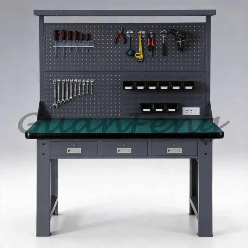 Multifunctional Fitter Workbench Anti‑Static Heavy‑Duty Workshop Assembly Table With Independent Lock‑Equipped Drawers