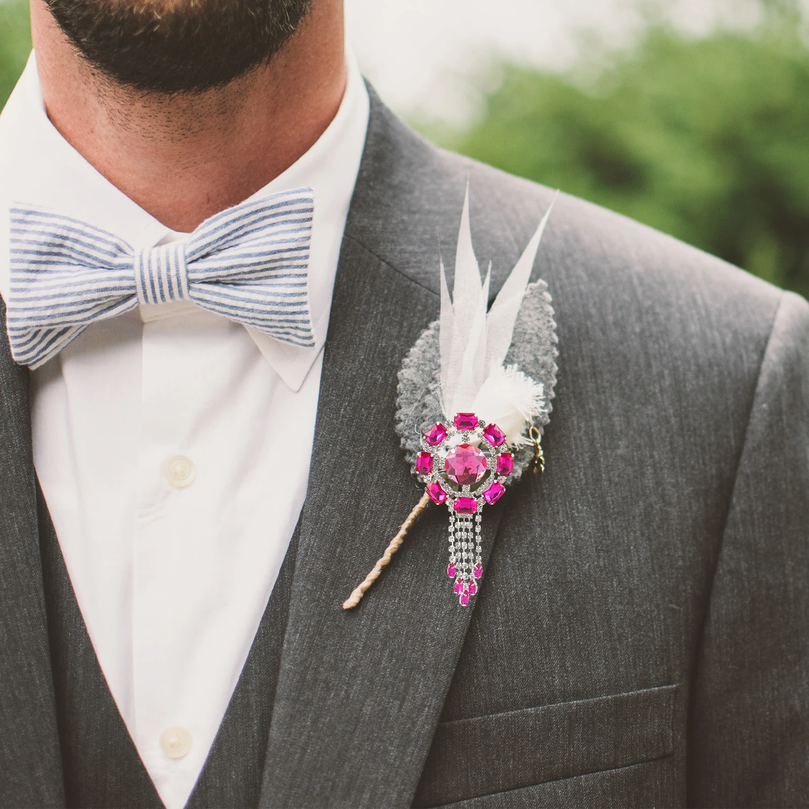 

Rhinestone Tassel Brooch Pin Women Dress Coat Lapel Pin Creative Brooch for Bags Hats Fashion Accessories Brooches for Women