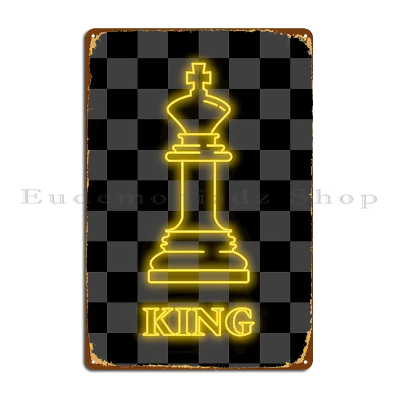 King Of Chess Metal Sign Plaques Club Vintage Cinema Create Tin Sign Poster