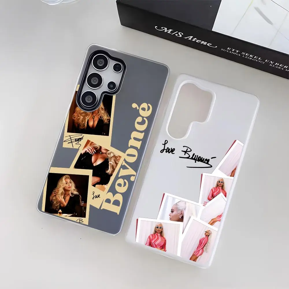 Singer Cool B-Beyonce Phone Case For Samsung Galaxy S25 S24 S23 Ultra Jelly Clear Case Soft TPU 2-in-1 Shockproof Cover
