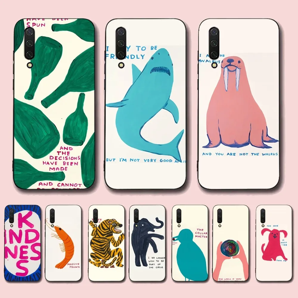 D-David S-Shrigley Visual Arts Phone Case For Xiaomi Mi 5X 8 9 10 12 lite pro 10T PocoX3pro PocoM3 Note 10 pro lite