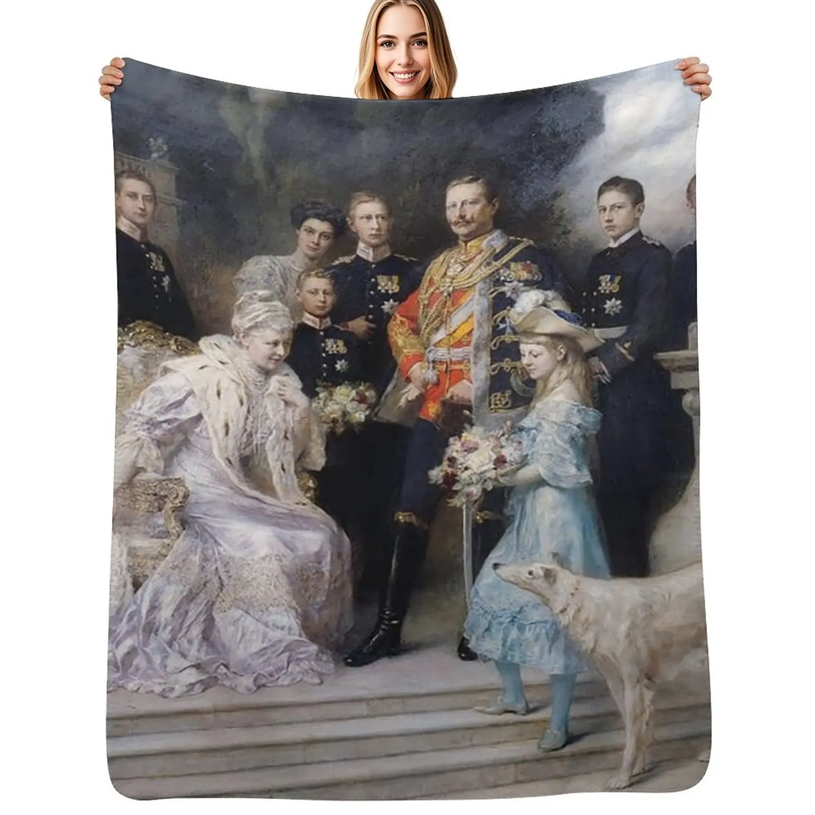 

Kaiser Wilhelm Silver Wedding Anniversary, 1906 Throw Blanket Soft Plush Plaid Hairy Stuffeds Furry Blanket