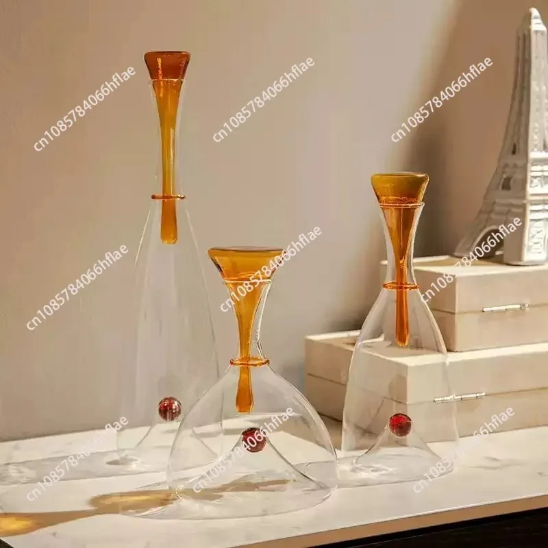 Modern Minimalist Glass Decanter Home Bar Restaurant Party Decanter Brandy Whiskey Tequila Wine Divider Wine Cabinet Decoration