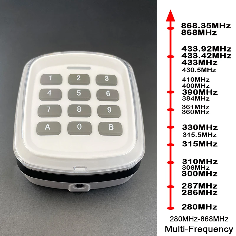 Imagem -06 - Teclado Controle Remoto sem Fio Abridor de Porta de Garagem Controle Remoto Código Fixo Rolling Code 280mhz868mhz Automação para Portões Keyfob Duplicator