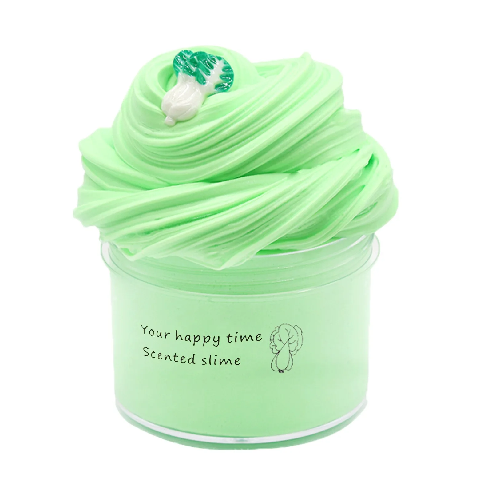 Crystal Mud Color Diy Decompression Toys Non-Stick Cloud Mud Fruit Set Children'S Gift Slime Toys Home Party Party Birthday Gift