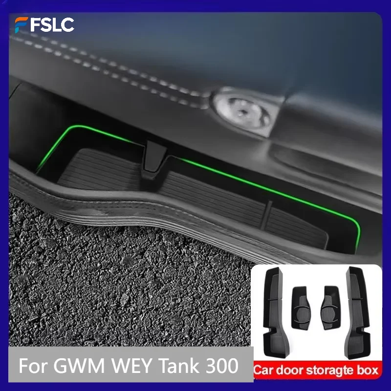 

For GWM WEY Tank 300 Car Door Slot Storage Box Anti-Slip Storage Pad Interior Organizer Auto Interior Modification Accessories