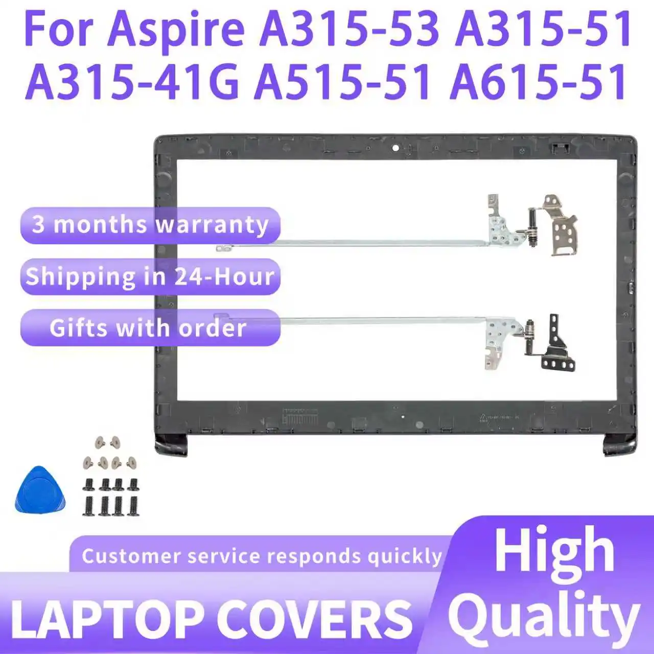 

Новый ноутбук для Aspire 5 A515-51 A515-51G A515-41G A615 A615-51G, чехлы на петли передней панели