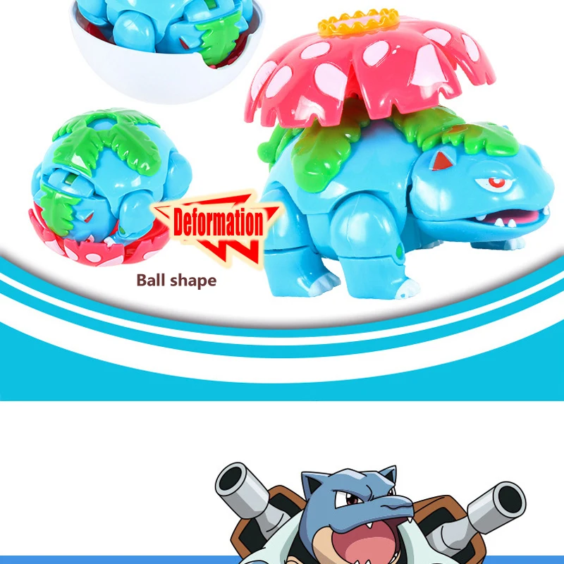 Pokemon Transform Poké Ball Pikachu Pokeball Charizard Bulbasaur Figuren Spielzeug Ornamente Mewtwo Gengar Modellpuppe Kindergeschenke – Detail 12