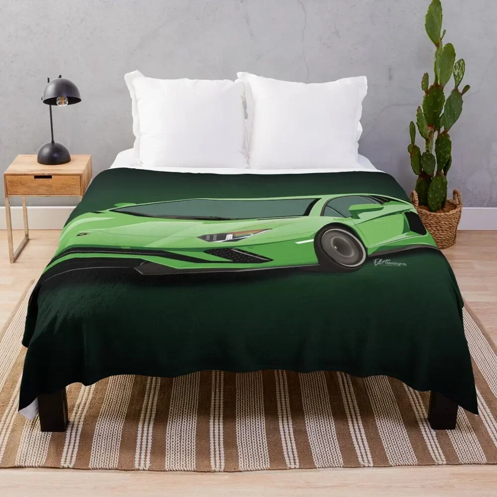 Lime Lambo Throw Blanket Beautifuls Winter beds Luxury Blankets