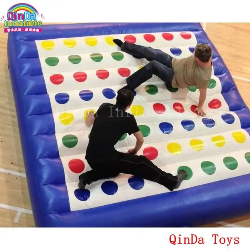 

e Twister Funny Games 0.5Mm Pvc Inflatable Twister Mattress With Free Air Blower