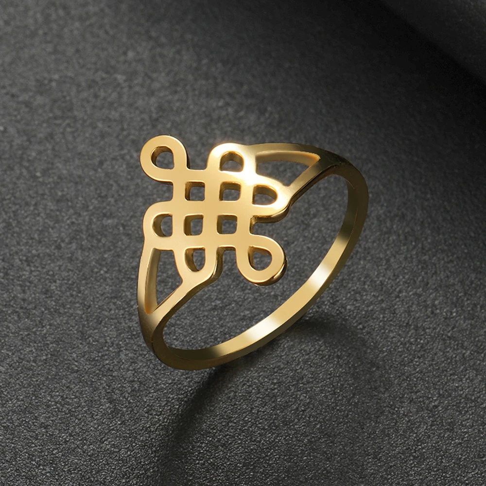 Dawapara Trinity Celtics Knotenring, irisches Liebesherz, Freundschaftsversprechen, Verlobungsring, Ehering aus Edelstahl – Detail 33