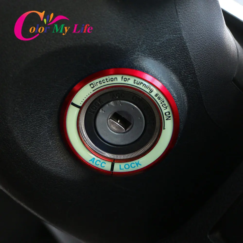 مفتاح إشعال مفتاح زخرفة زخرفة مفتاح حلقة ملصق لكيا ريو K2 K3 لشركة هيونداي سولاريس فيرنا سوناتا إلنترا 2009-2017