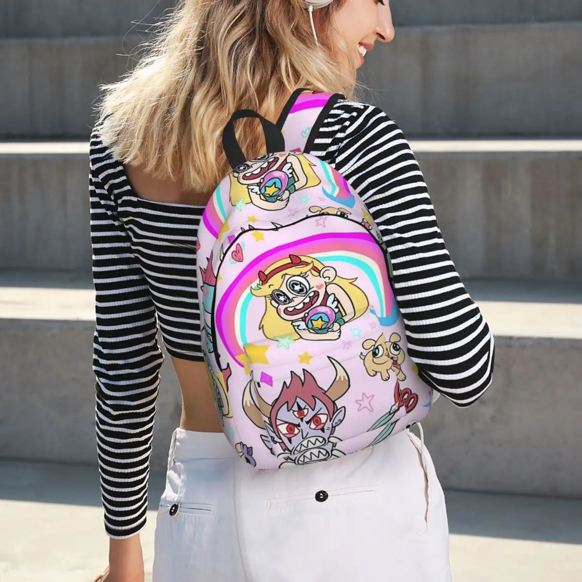 Star VS The Forces Of Evil Student Backpack School Bag Hiking Travel Daypack for Men Women Bookbag Shoulder Bags