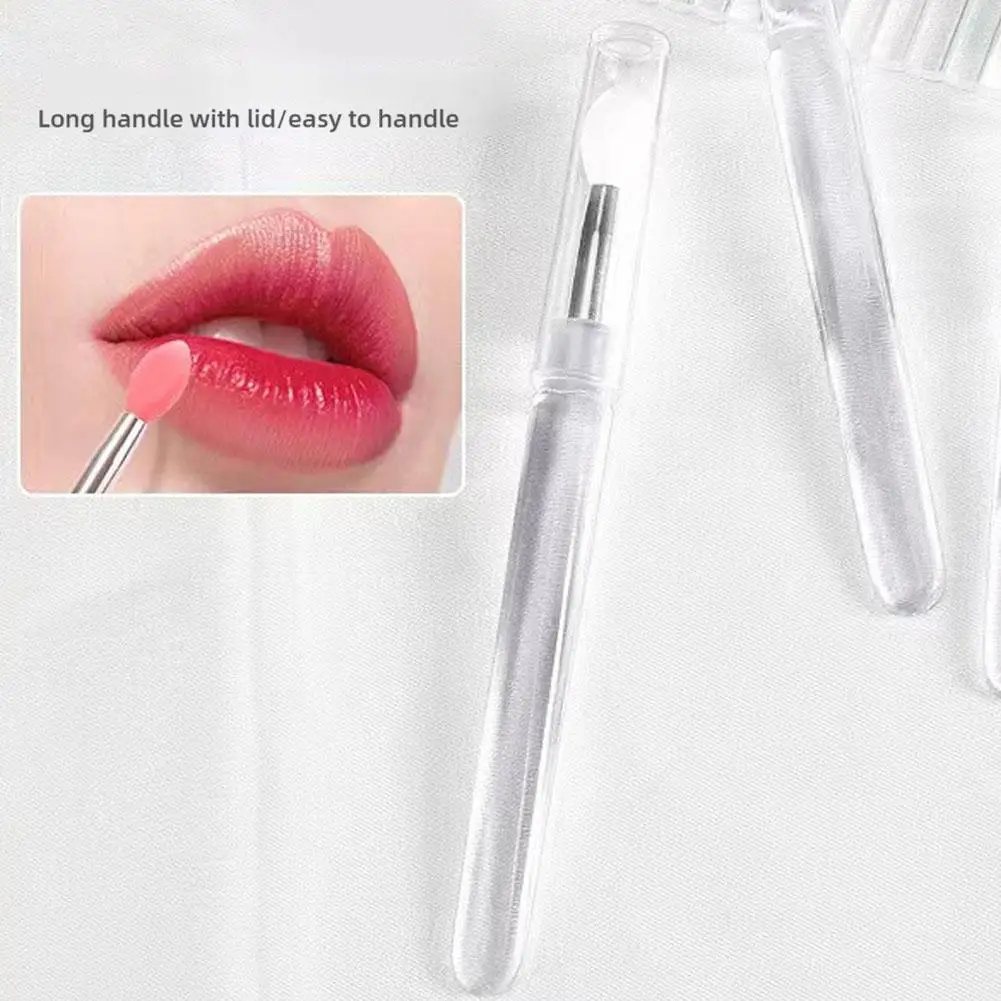 5PCS 실리콘 립 브러쉬 네일 파우더 메이크업 아이 섀도우 딥핑 도구 컨실러 브러쉬 네일 아트 글리터 딥 브러쉬 메이크업 브러쉬