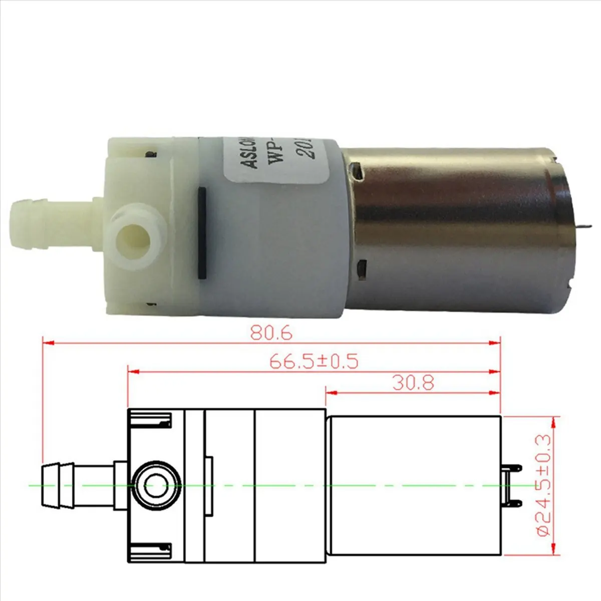 

Delighted- 2X WP-370B DC Mini Water Pump 12V High Pressure Pump Household Self-Priming High Flow Mini Water Pump Motor