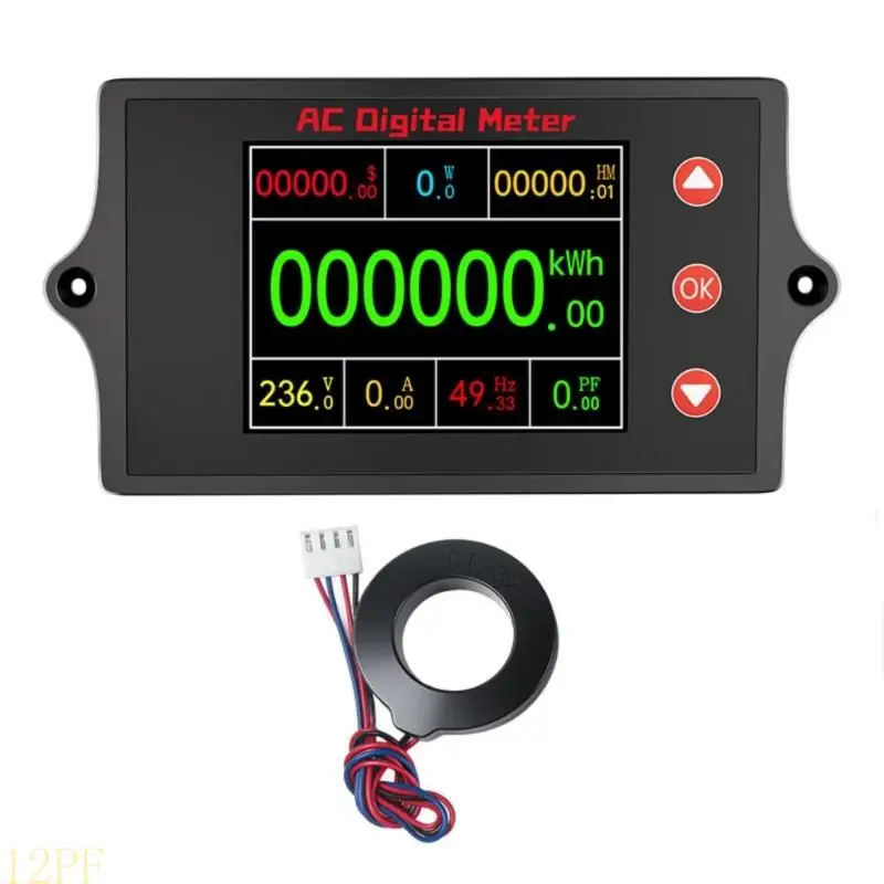 

12PF Монитор электричества Отслеживание нескольких параметров, включая напряжение тока и мощность