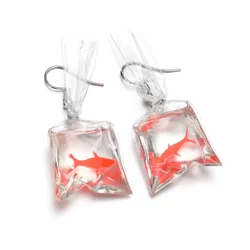 RMM Women Creative interesting Goldfish Earrings Personality Handmade Koi Fish Female ear accessories