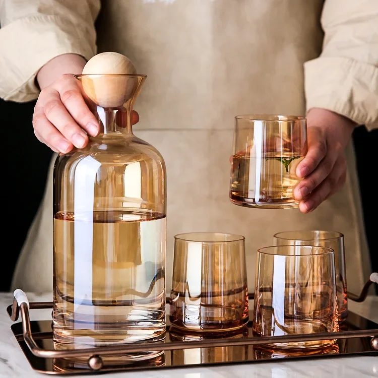 Glass Teapot Set With Cups Magnetic Self Brewing Gift Box