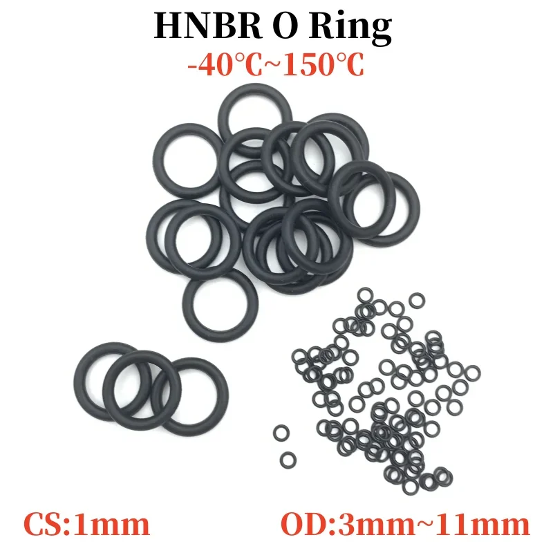 O Ring Set Seal Kit HNBR Rubber O-Rings Assortment For Car Automotive Air Conditioner Repair Tool CS 1mm OD 3~11mm