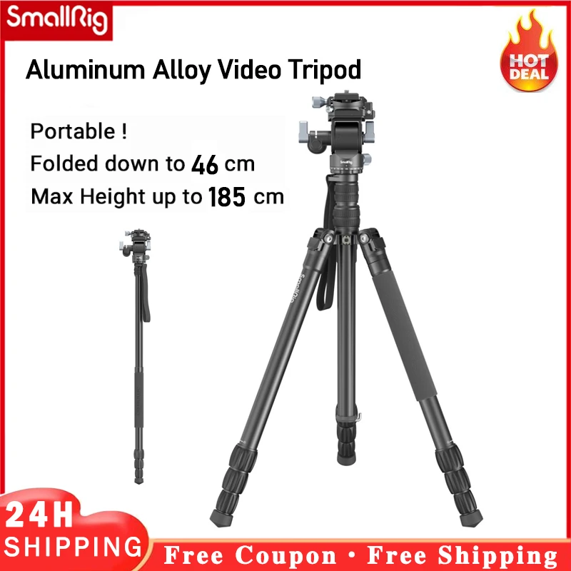 SmallRig Freeblazer Aluminum Alloy Video Tripod CT195 4307 Can Quick Switch Between Horizontal and Vertical Shooting